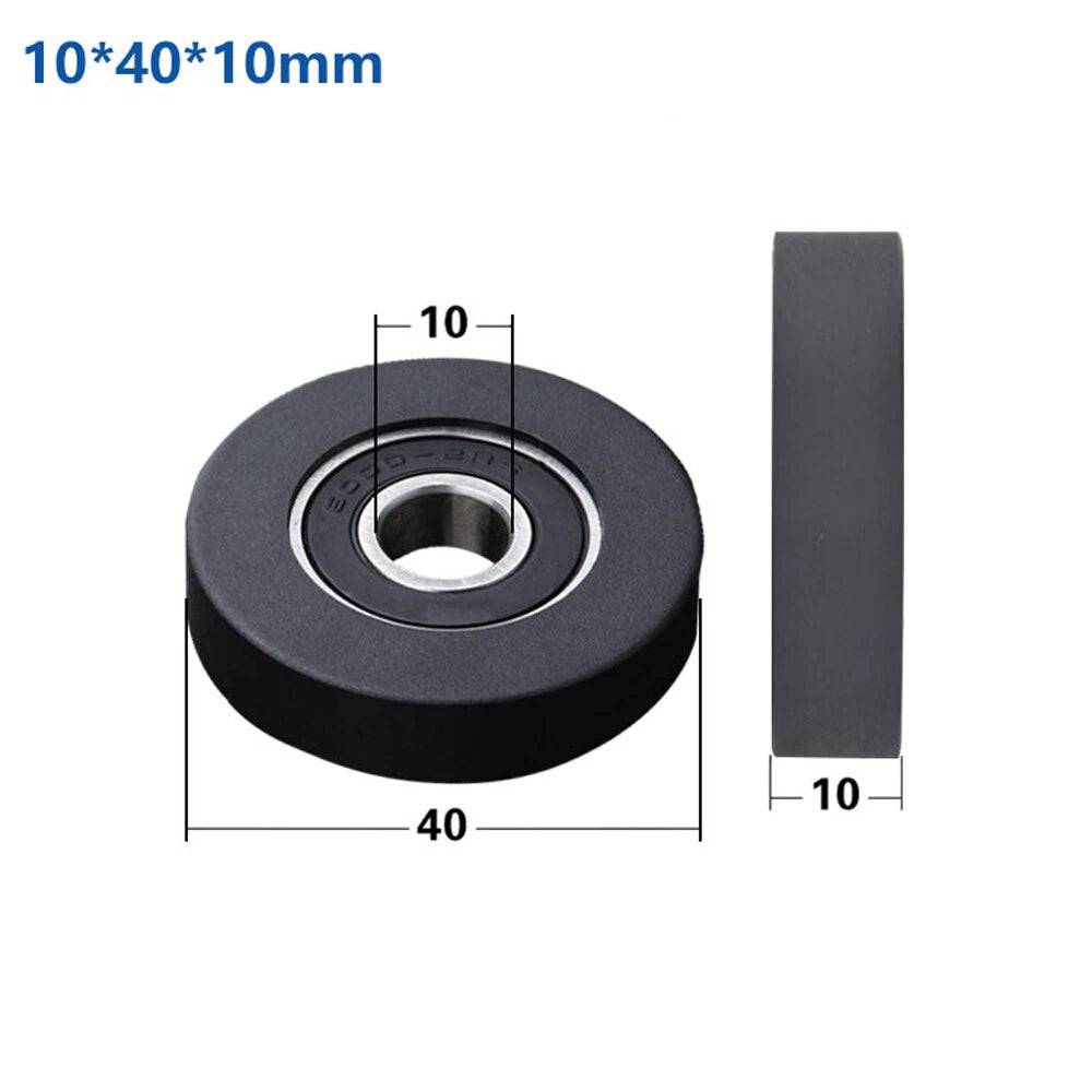 Polyurethane Molded Ball Bearings Pu Rubber Coated Roller Pulley Guiding Wheel