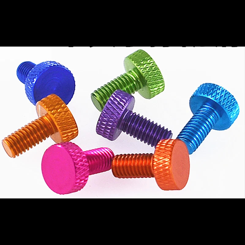 M3 M6 Knurled Thumb Screws Aluminum Alloy PC Case Cover Hand Tighten Bolts 3/6mm