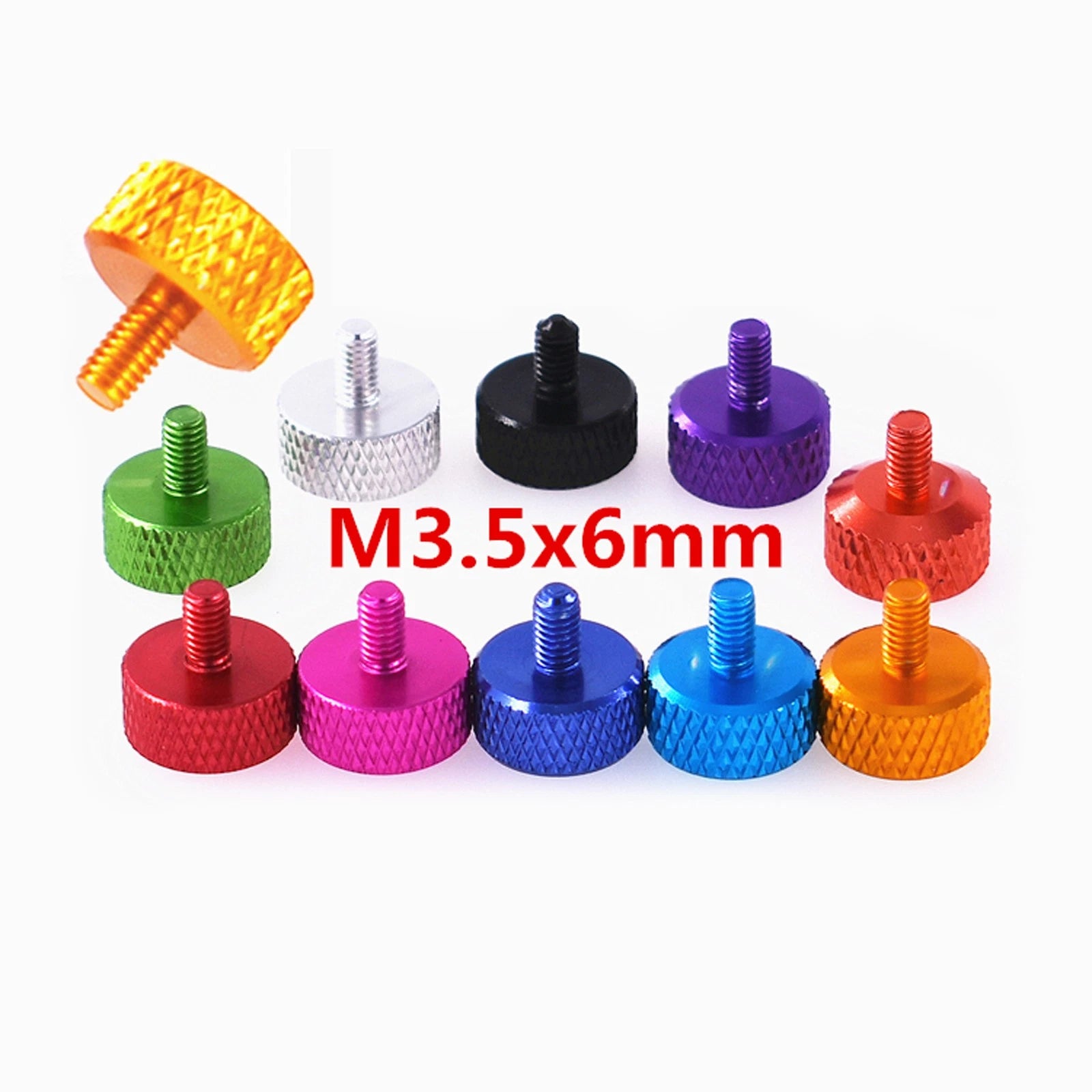 M3 / M3.5 Knurled Thumb Screws – Anodized Aluminum Alloy Round Knob Bolts