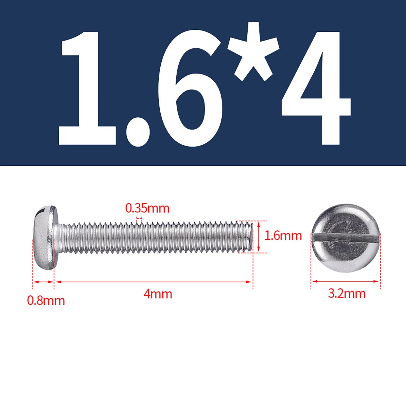 M1.6 to M10 Slotted Cheese Head Machine Screws | A2 Stainless Steel DIN 84
