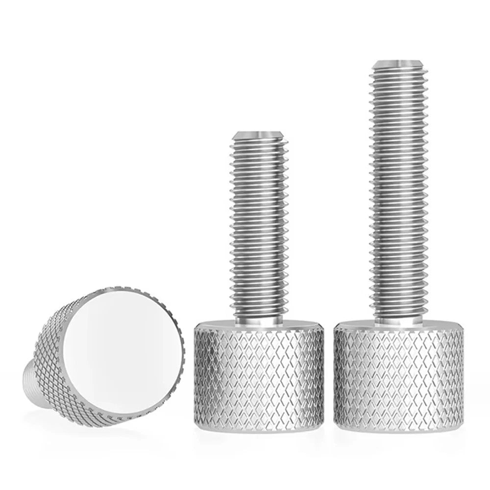 Knurled Thumb Screws A2 Stainless Steel — Flat Head Thumbscrew Bolts M2 M2.5 M3 M4 M5 M6 M8