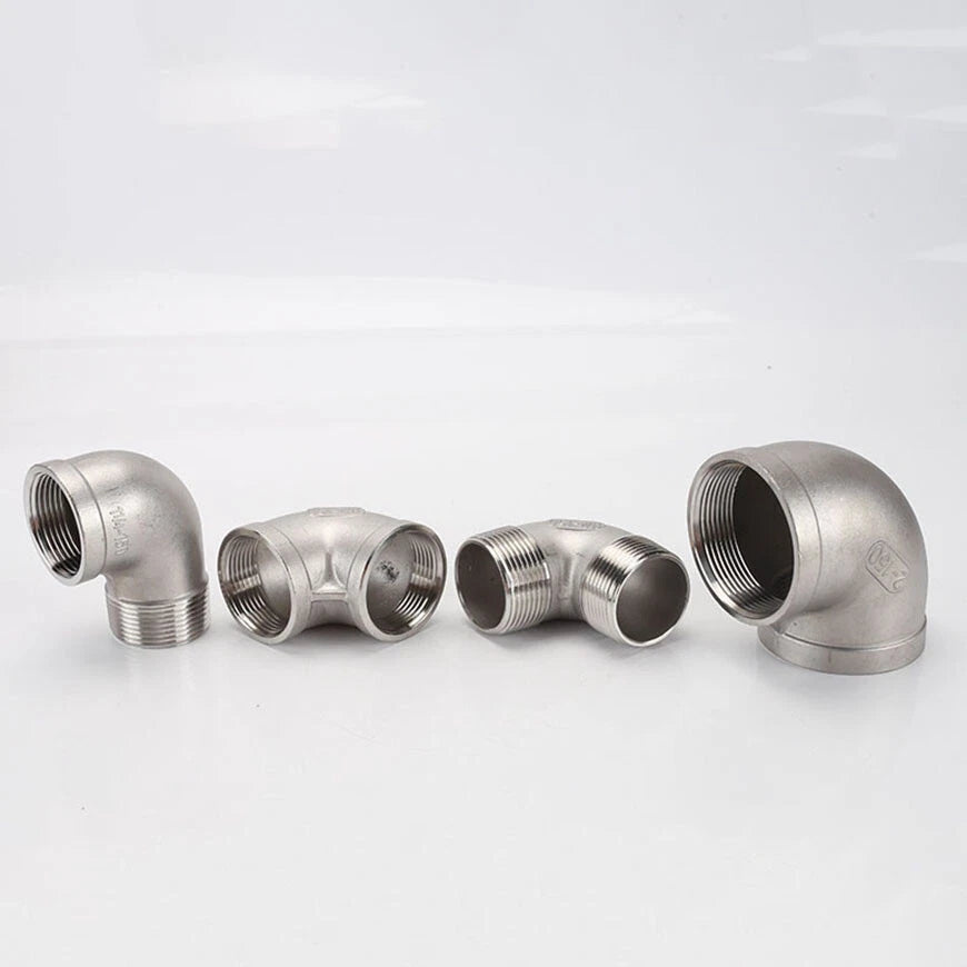 BSP 90° Elbow Pipe Fitting — 304/316 Stainless Steel, 1-1/4" to 4", FF / FM / MM