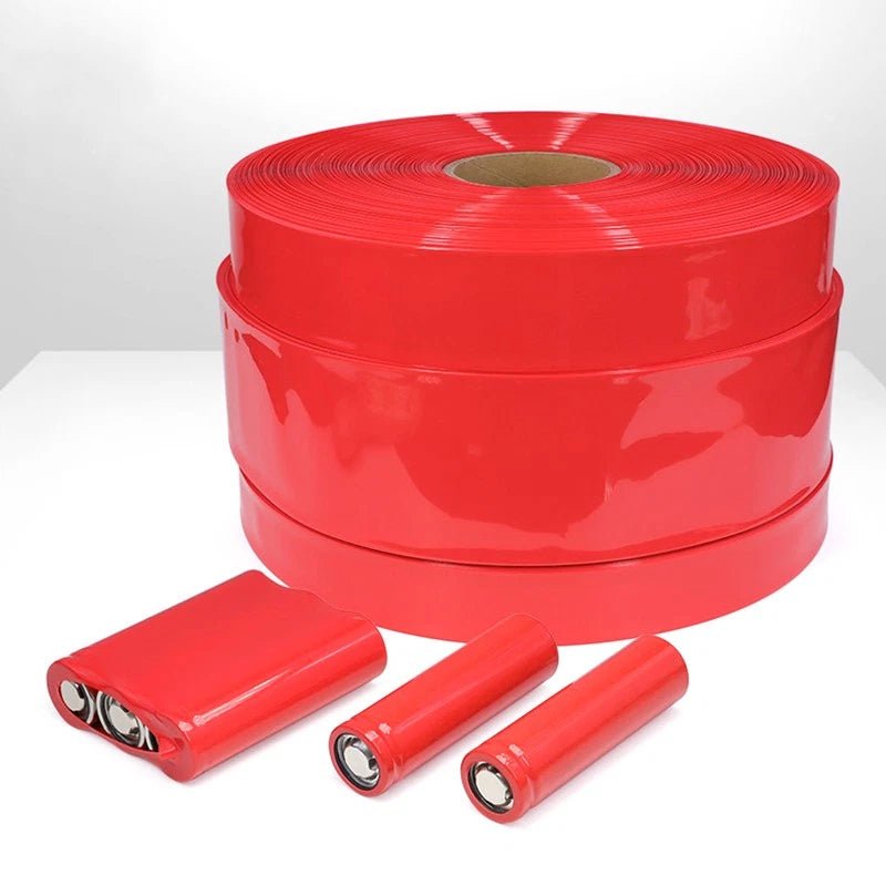 PVC Heat Shrink Tubing Red — 7mm to 280mm Flat Width, Battery & Wire Insulation Sleeve - HomeDIYer