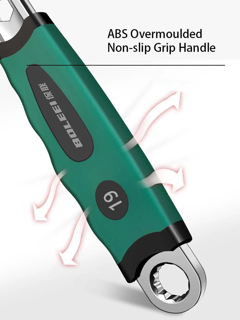 Multi-function Adjustable Spanner Wrench 8" 10" 12" Metric Scale Non-slip Handle