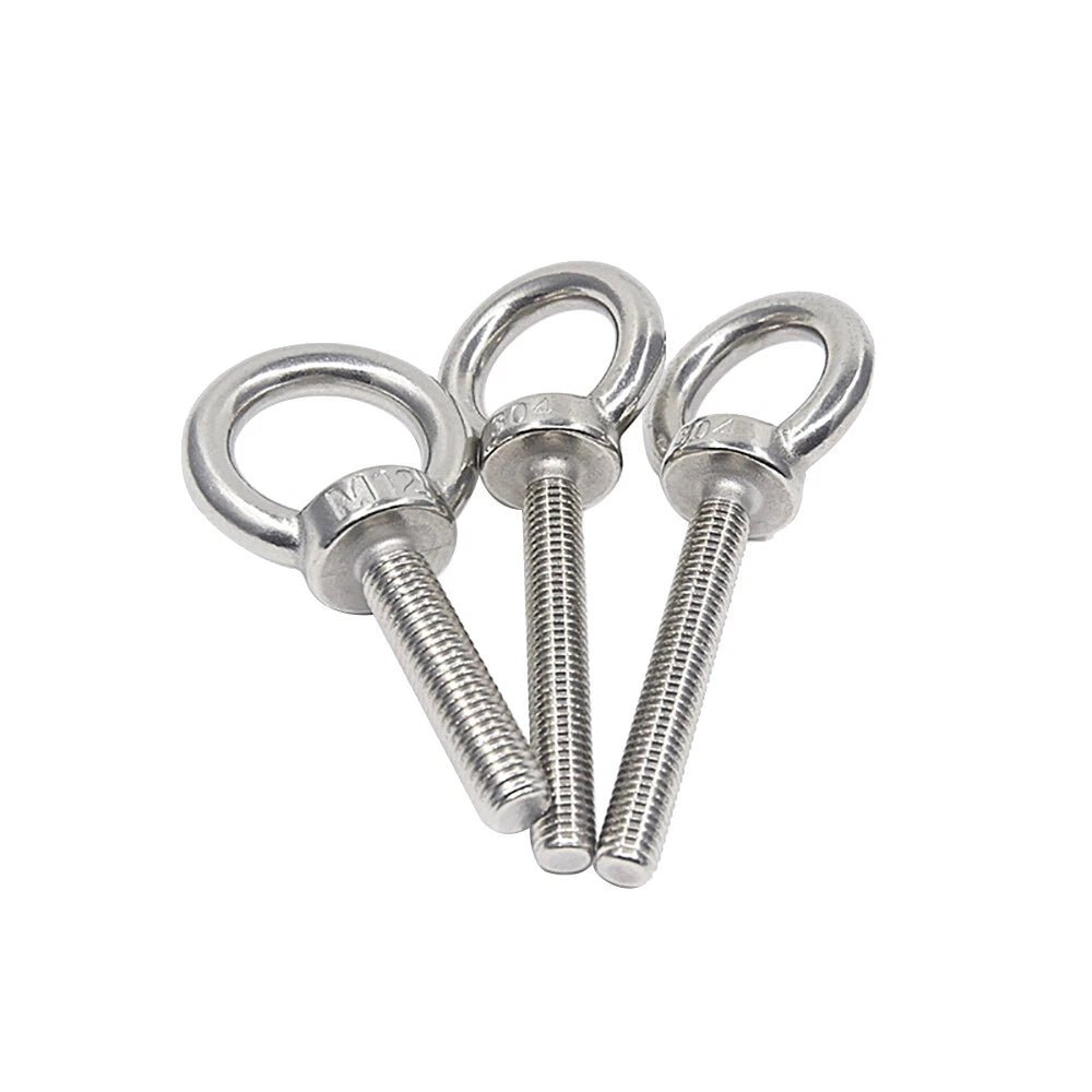 Stainless Steel Eye Bolts with Nuts & Washers — A2 304 Longshank Metric M3–M20 - HomeDIYer