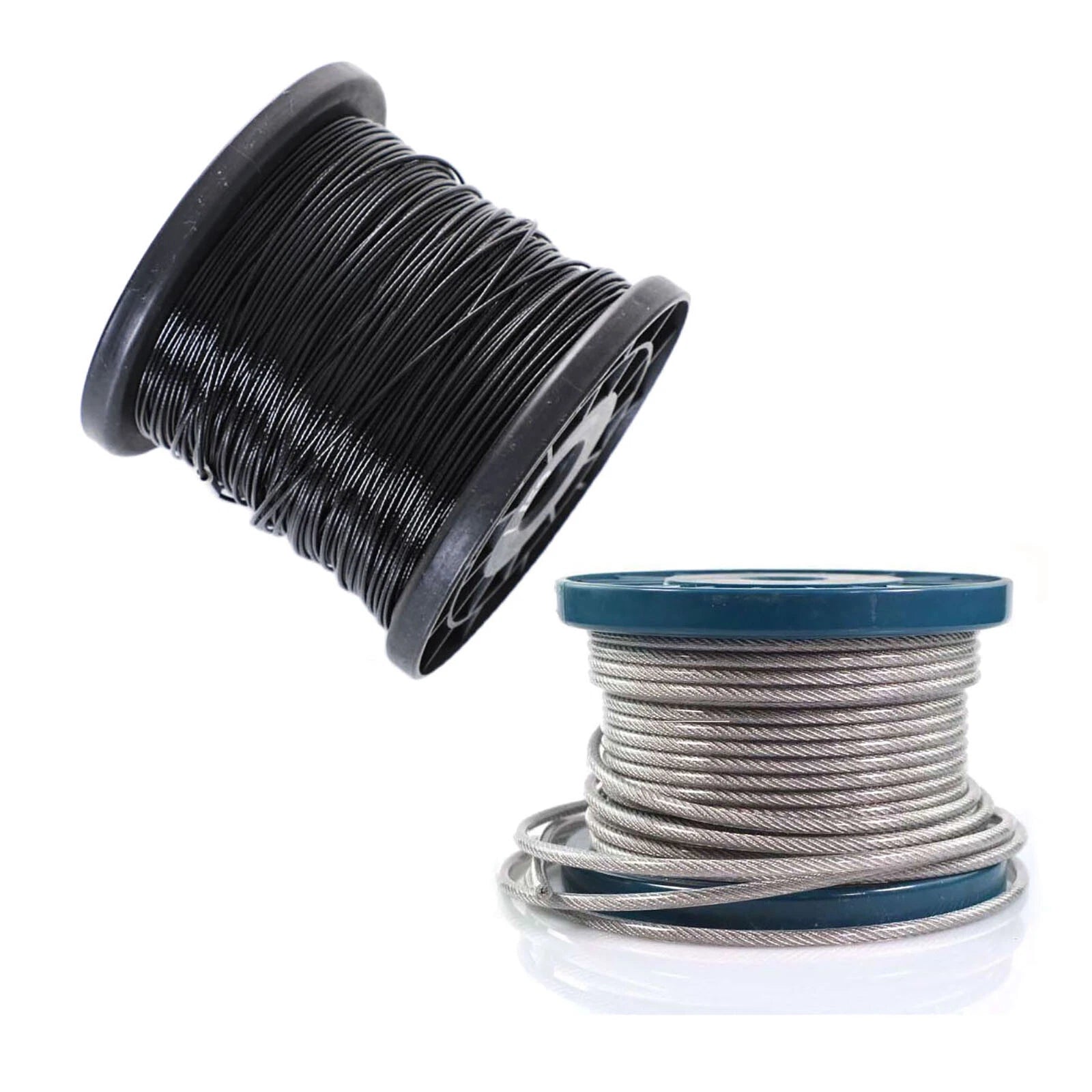 Stainless Steel Wire Rope Lifting Metal Cable Clear Black PVC Coated Φ0.6mm-5mm