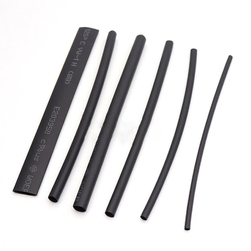 Black Heat Shrink Tubing 2:1 Ratio | 0.6mm–28mm | Electrical Cable Sleeving