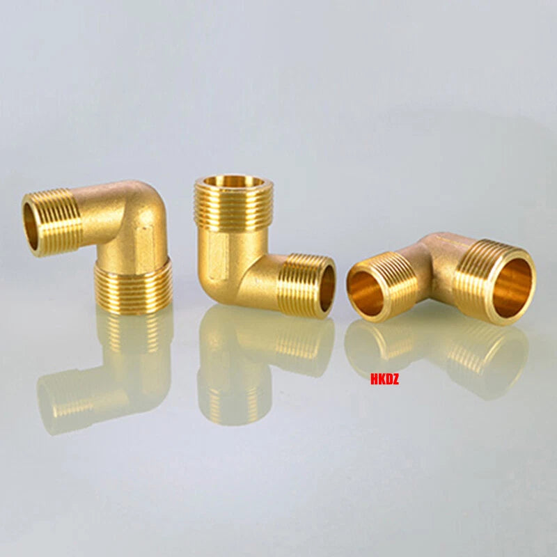 Brass L-Elbow Pipe Fittings 1 2"~2" BSP Female Male Threaded Reducing Connector