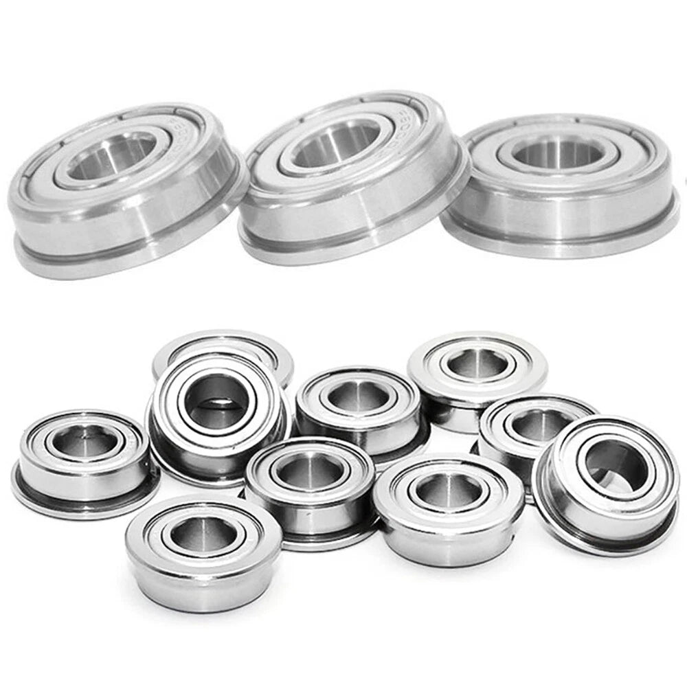F6000 to F6010 RS or ZZ Bearing Steel Micro Double Shielded Flange Ball Bearings