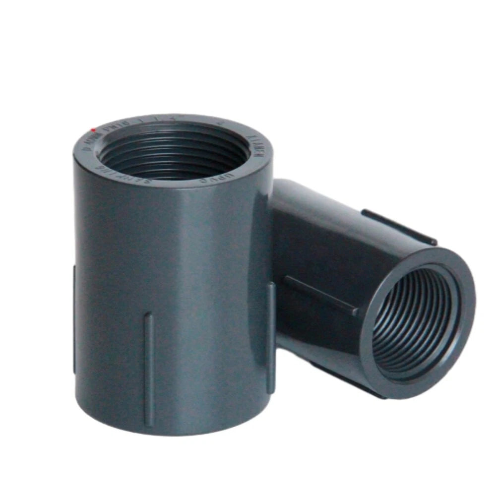 PVC Double Female BSP Thread Pipe Fitting — 1/2" to 2" | Straight Threaded Coupling