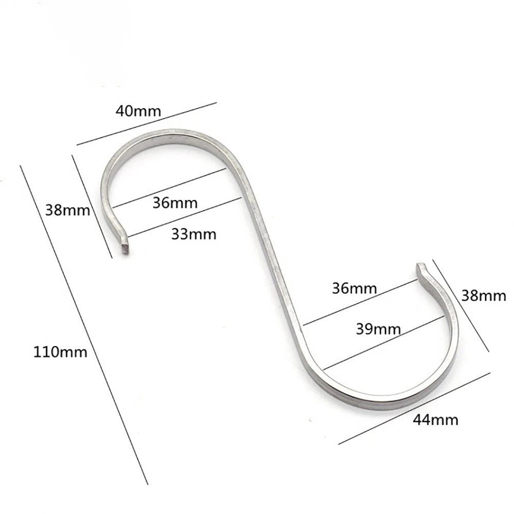 Quality Stainless Steel S Hooks Kitchen Utensil Bathroom Clothes Hanger Hanging