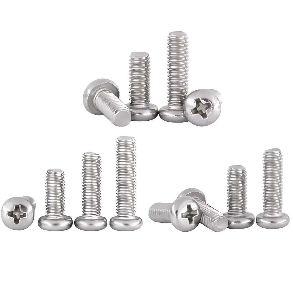 M1.2–M4 Phillips Pan Head Machine Screws A2 Stainless Steel DIN 7985 - HomeDIYer