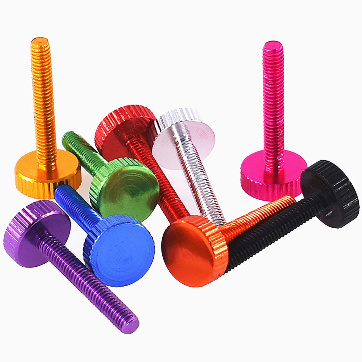 Colorful Thumb Knurled Screws M2.5 M2.6 M4 — Hand Tighten Knob Bolts