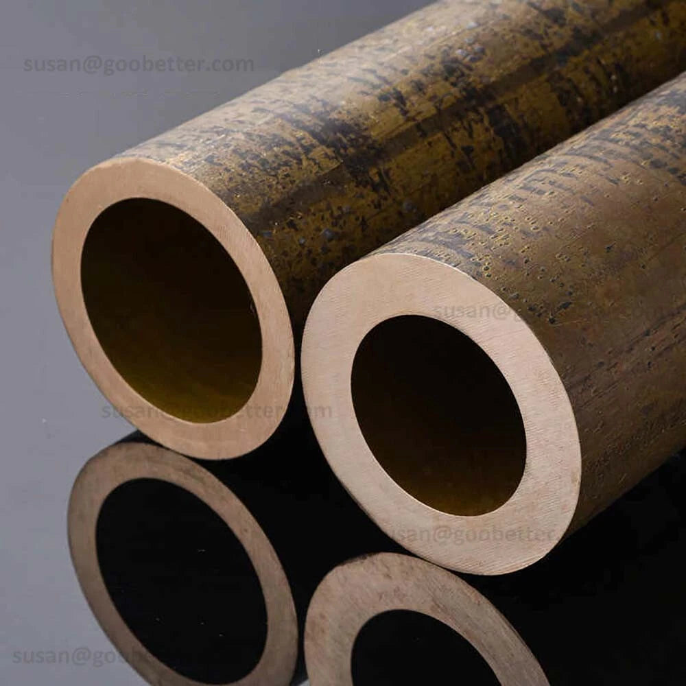 Bronze Brass Round Tube — OD 25mm–80mm, ID 15mm–60mm, Length 100mm