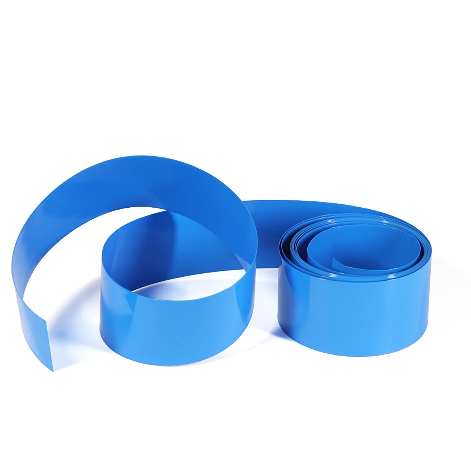 Blue PVC Heat Shrink Tubing for 18650 Battery Packs & RC Wiring — 7mm to 625mm Wide