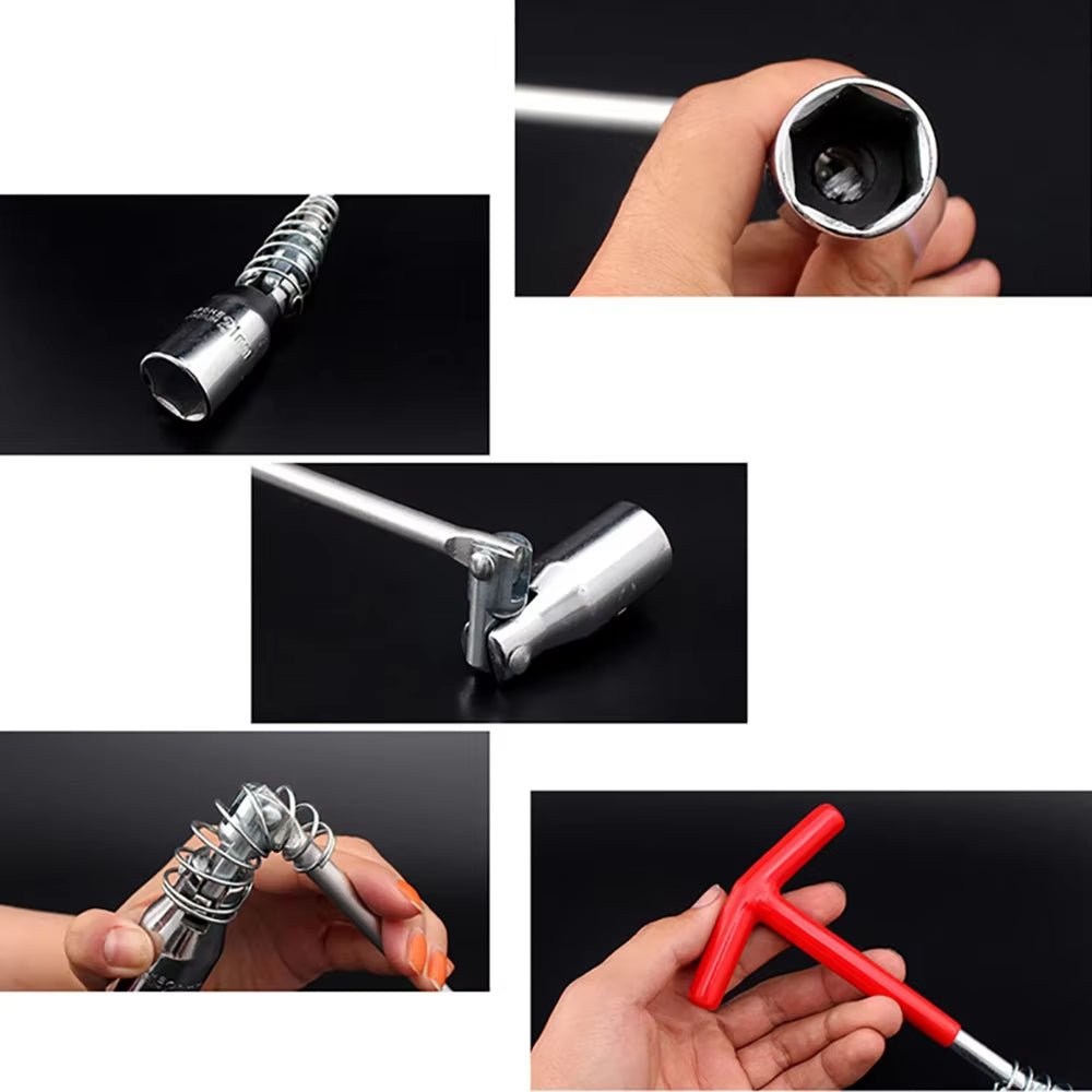 Spark Plug T - Wrench Spanners 16mm 21mm Sockets Removal Tool 5/8" 13/16" Dual - Use - HomeDIYer