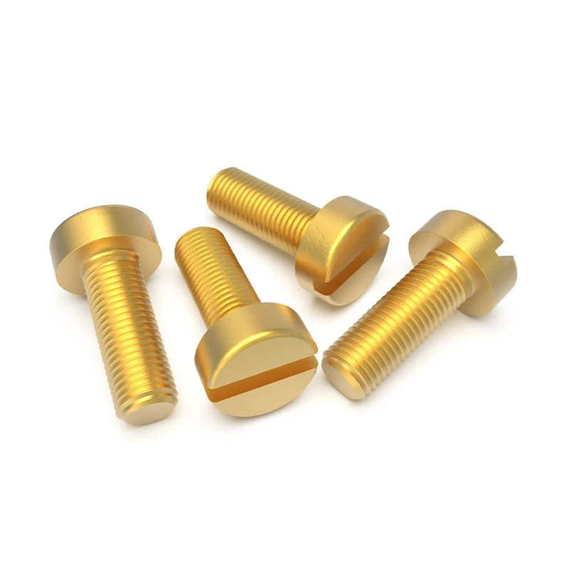 Solid Brass Slotted Pan Head Machine Screws — M2.5 M3 M4 M5 M6 M8 M10