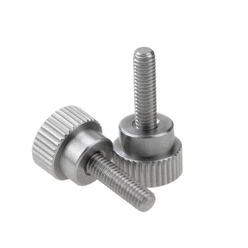 Knurled Thumb Screws Stainless Steel Hand Grip Knob Bolts M3 M4 Length 6 - 31mm