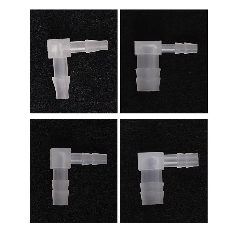 L-Shaped Reducer Elbow Hose Connector — Plastic Tube Fitting for Air & Water Lines