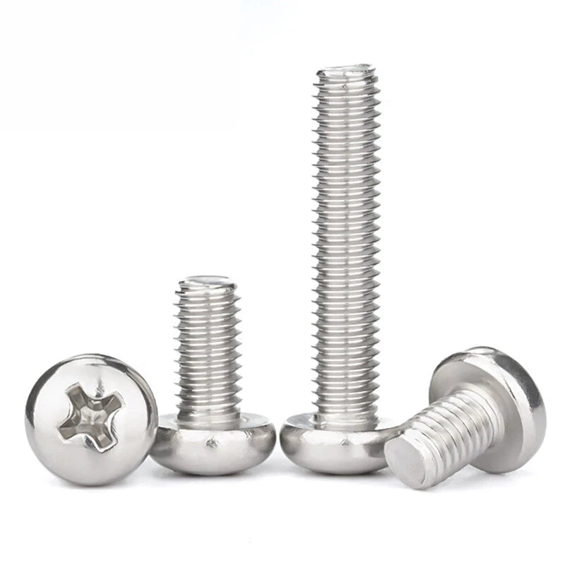Phillips Pan Machine Screw 316 Stainless Steel Screws Flat-tailed bolts M5 M6 M8