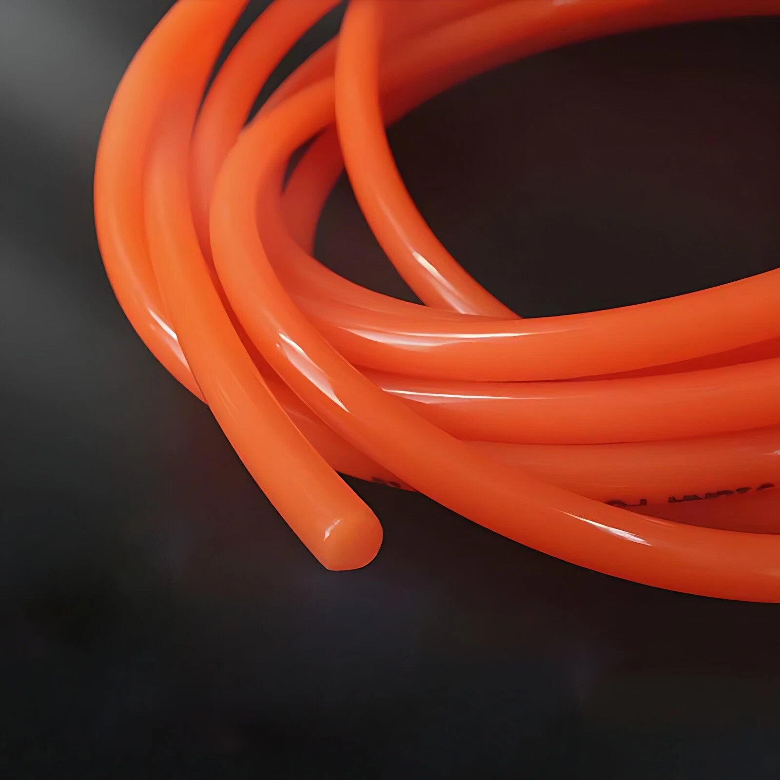 Red Polyurethane Round Drive Belt — Smooth Surface, 1.5mm to 15mm Diameter