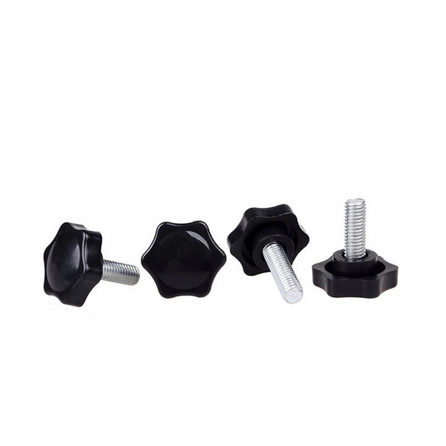 M4-M10 Plastic Star Thumb Screws with Carbon Steel Bolt – Hand Knob Fasteners