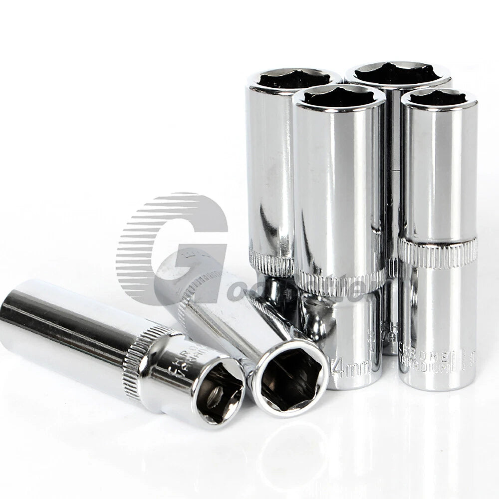 3/8" 6mm-24mm Hex Socket Drive Screwdriver Drill Set Ratchet Wrench Adapter Rod