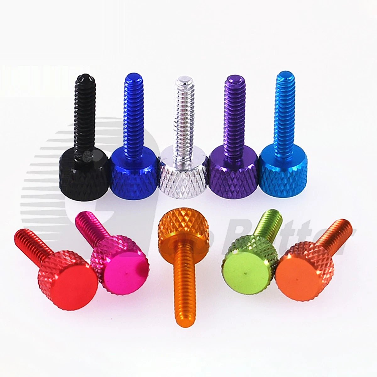 Knurled Thumb Screws UNC 6 - 32 — Aluminum Hand - Grip Knob Bolts, 10 Colors - HomeDIYer