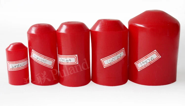 Glue-Lined Heat Shrink End Caps 8mm–110mm 2:1 Red — Waterproof Wire Termination