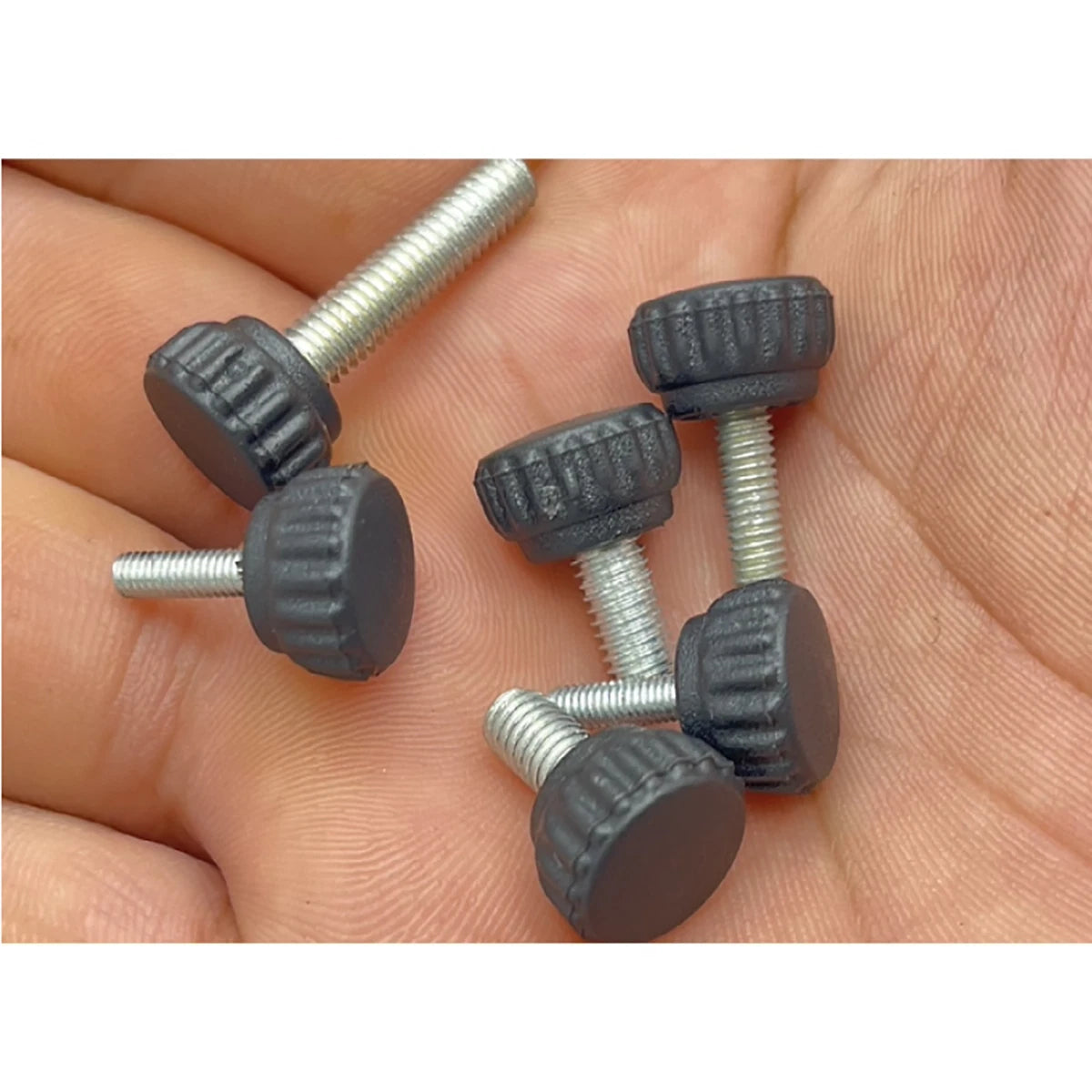 M3 M4 M5 Knurled Thumb Screws Dia 13mm Plastic Round Head Hand Grip Knob Bolts