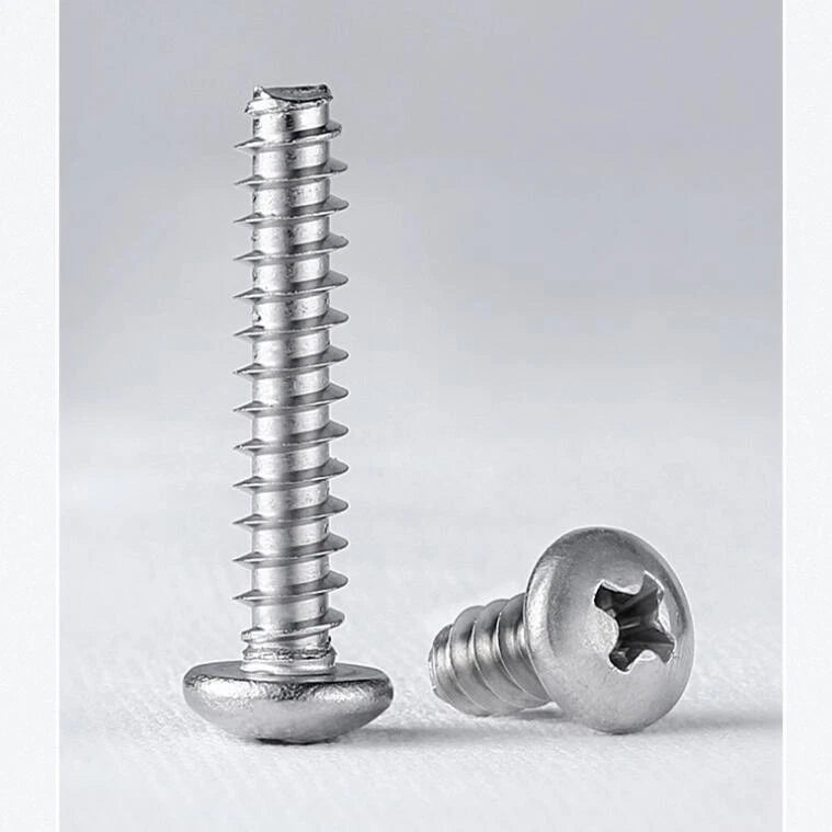Pan Head Sheet Metal Screws Metric M1~M6 A2 Stainless Steel Sheet Metal Screws