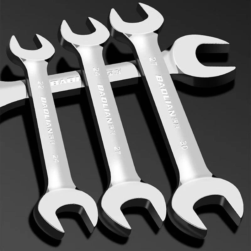 Thin Double Open End Spanner Repair Wrench Chrome Vanadium Steel Metric 6mm-36mm