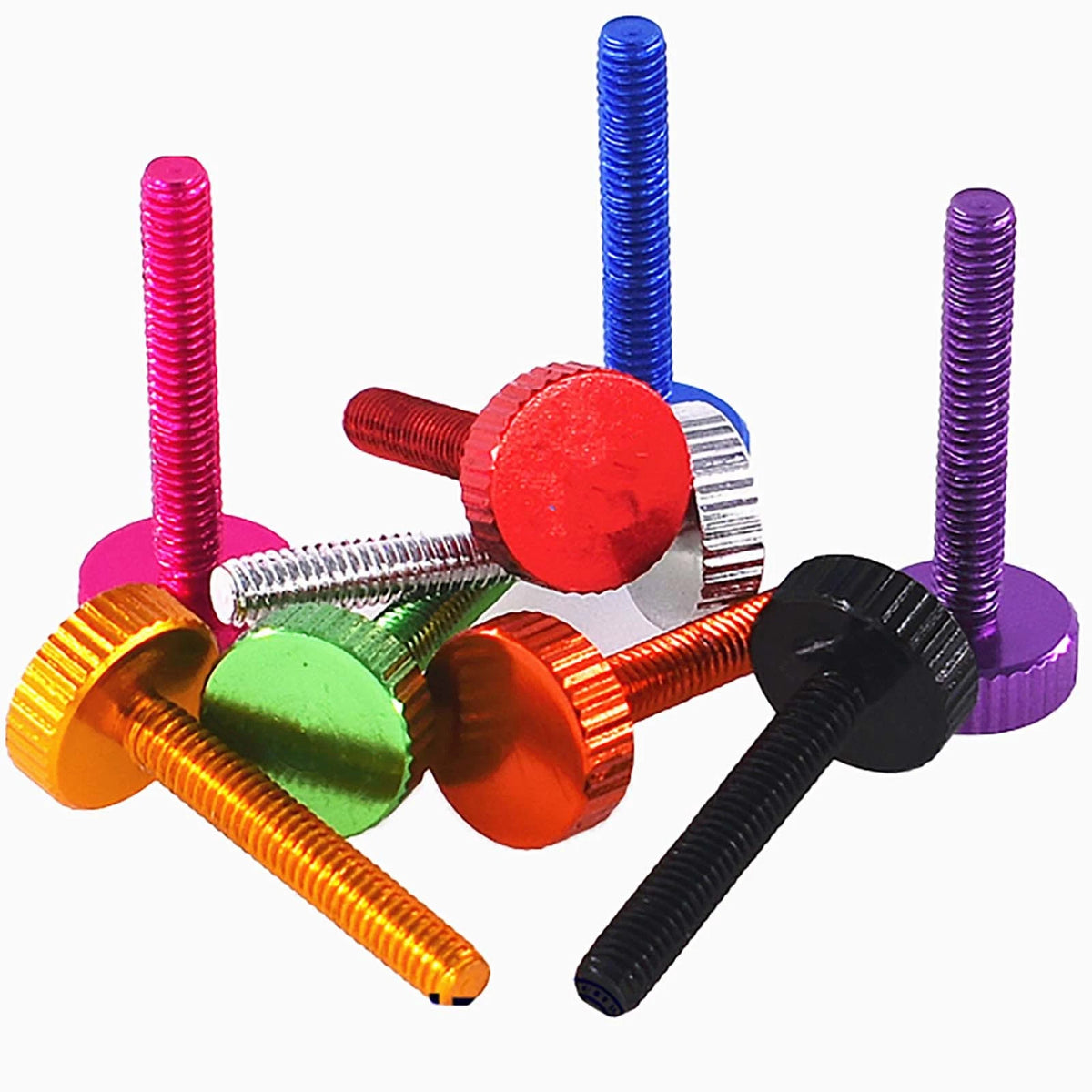 Colorful Thumb Knurled Screws M2.5 M2.6 M4 — Hand Tighten Knob Bolts