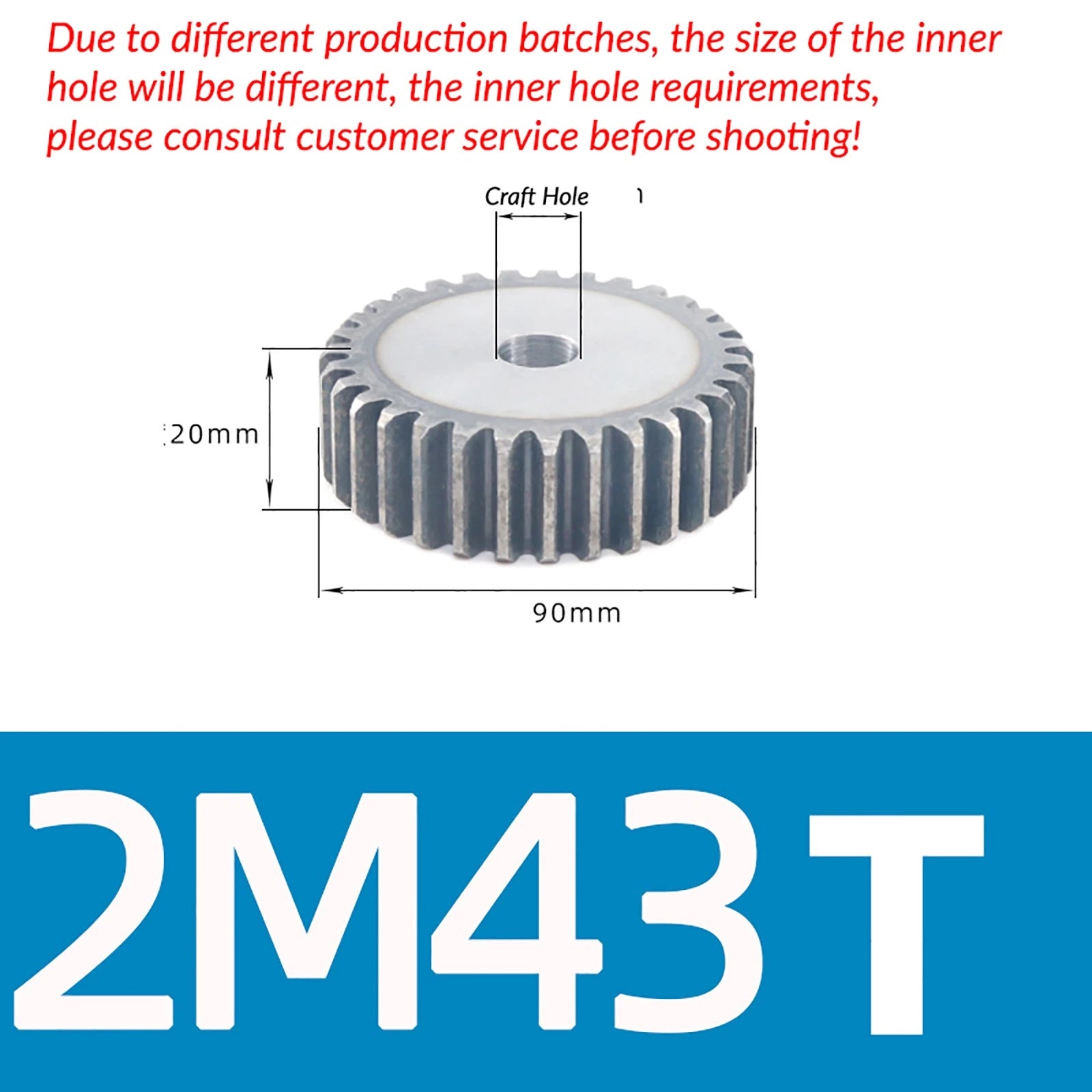 1/1.5/2 Mod 12T-150T Spur Gear 45# Steel Pinion Gear Thickn10-20mm Transmission