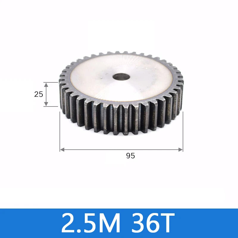 Spur Gears Pinion Gear 1.5/2.5/3/4/5 Mod Transmission Gears 45# Steel Flat Gears