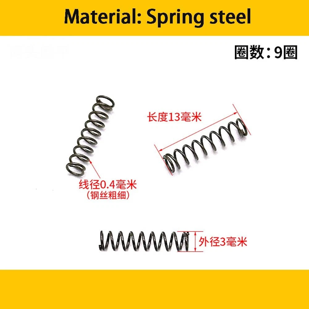 Spring Steel Small Compression Spring 0.2/0.3/0.4mm Wire Diameter 3-50mm Length