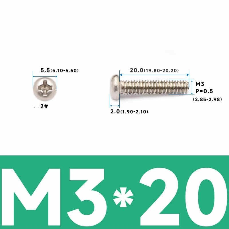 Phillips Pan Head Machine Screws – Carbon Steel M1 to M4, Multiple Lengths & Finishes - HomeDIYer