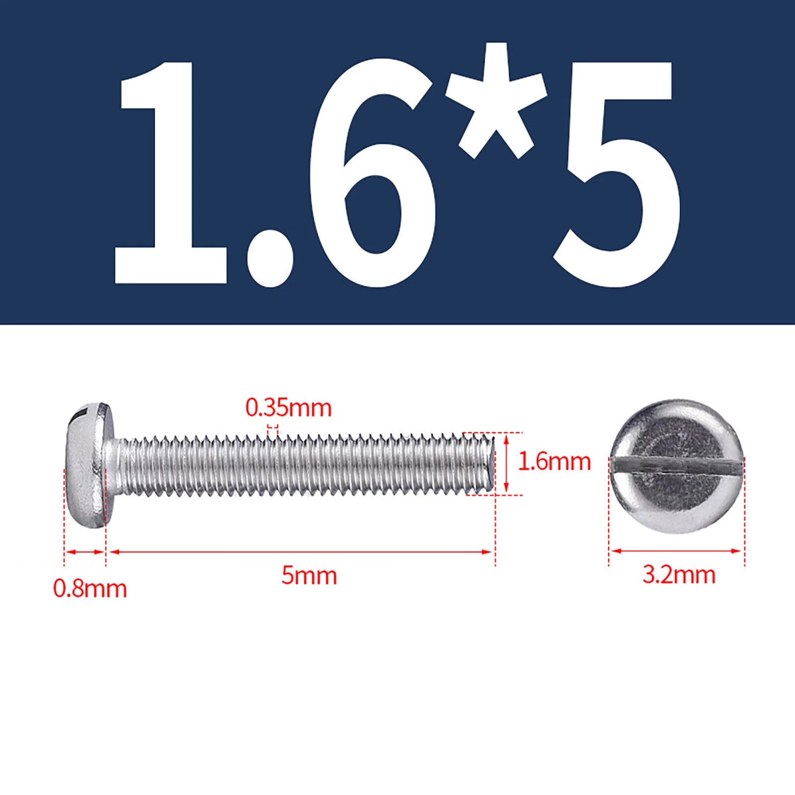 M1.6 to M10 Slotted Cheese Head Machine Screws | A2 Stainless Steel DIN 84
