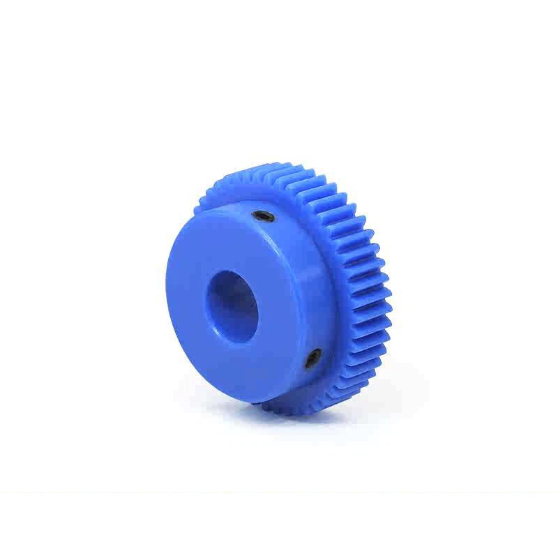 1 Mod Blue Nylon Spur Gear 16-50T Bore 4-20mm Pinion Gear Motor Gear With Step