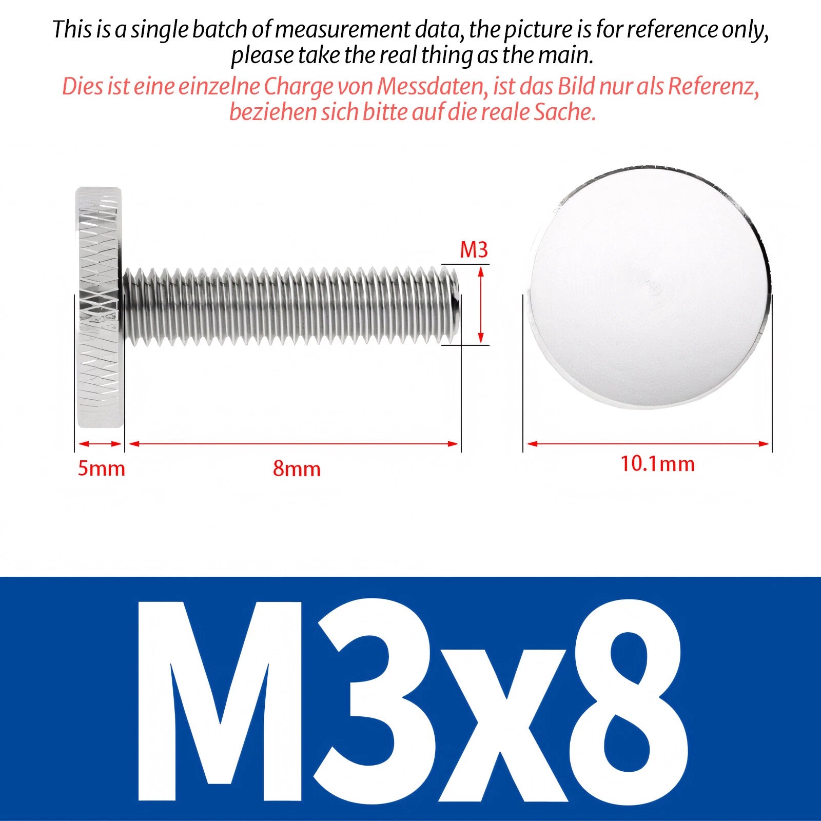 Knurled Thumb Screws Large Flat Head 304 A2 Stainless Steel M3 M4 M5 M6 M8 M10