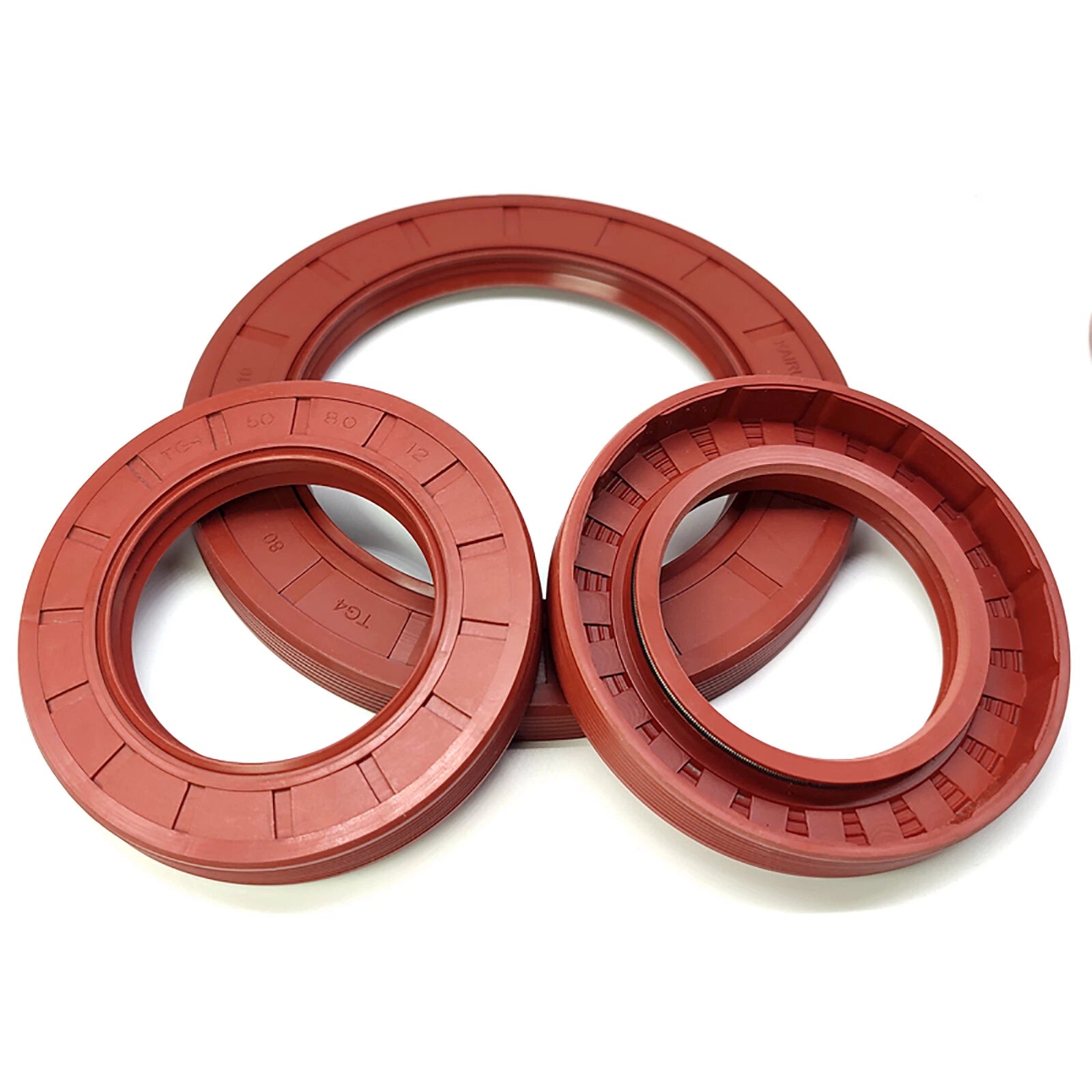 Metric TC Rotary Oil Shaft Seal FKM Fluorine Double Lip Seal 46mm - 55mm Shaft