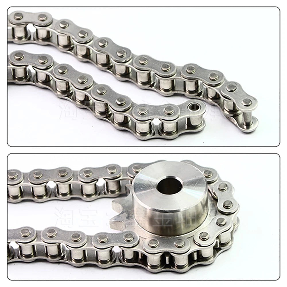 316 Stainless Steel Roller Chain Quality Simplex Chain 08B 10A 12 16A 1.524Meter