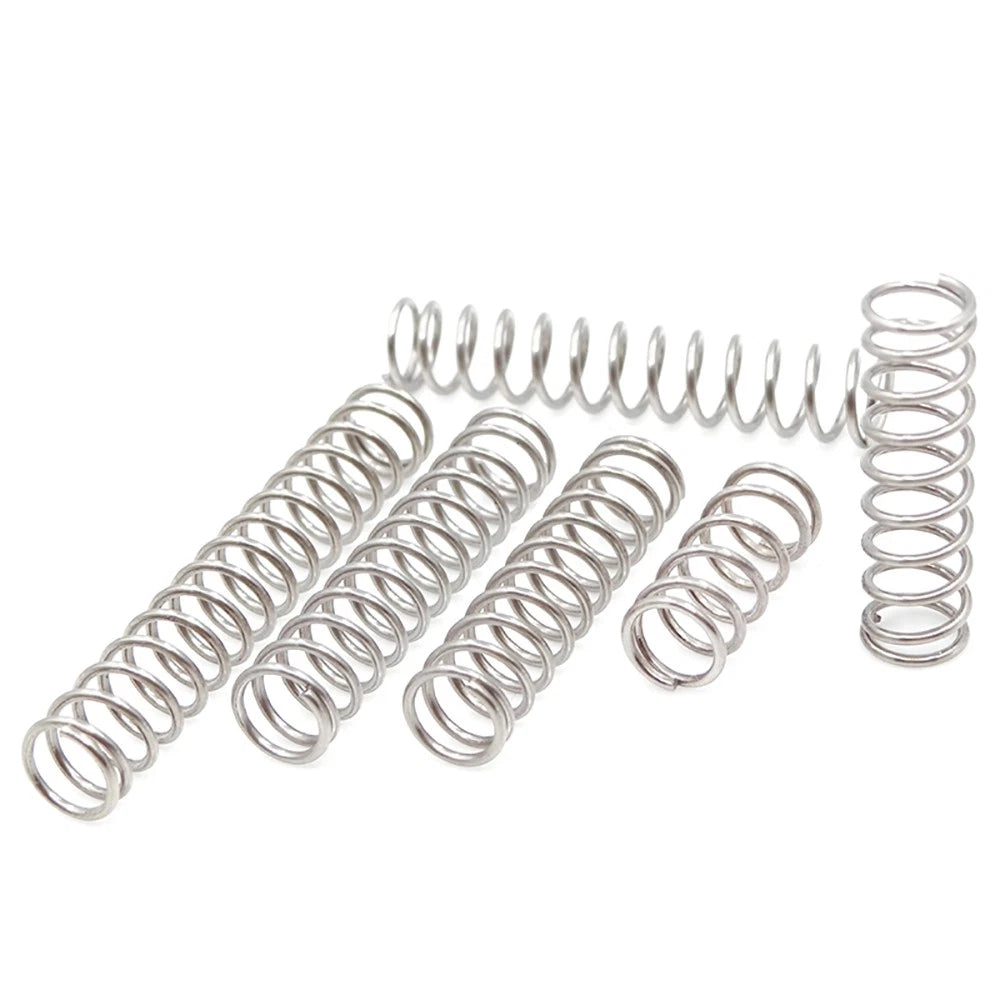 0.3/0.4/0.5/0.6/0.7/0.8/0.9mm 304 Stainless Steel Compression Springs L=60-100mm