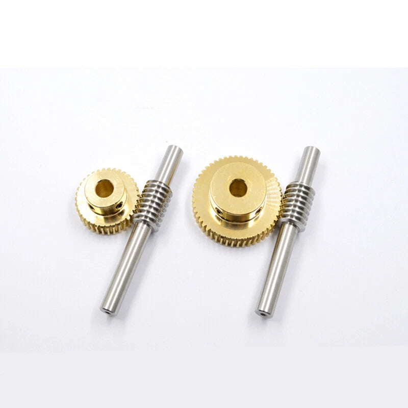 0.8 Module 20T to 60T Gear Copper Worm Wheel Gear & Worm Gear Shaft Bore 5-12mm