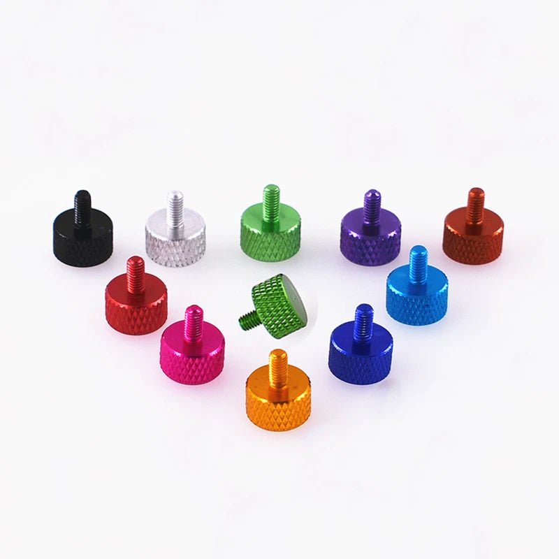 M3 x 5mm Anodized Aluminum Knurled Thumb Screws – Hand Grip Knob Bolts - HomeDIYer