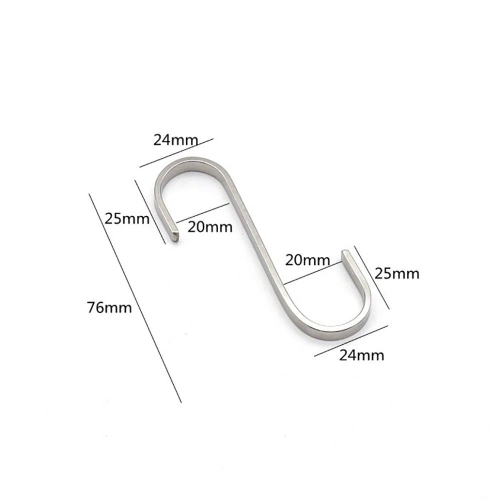Quality Stainless Steel S Hooks Kitchen Utensil Bathroom Clothes Hanger Hanging