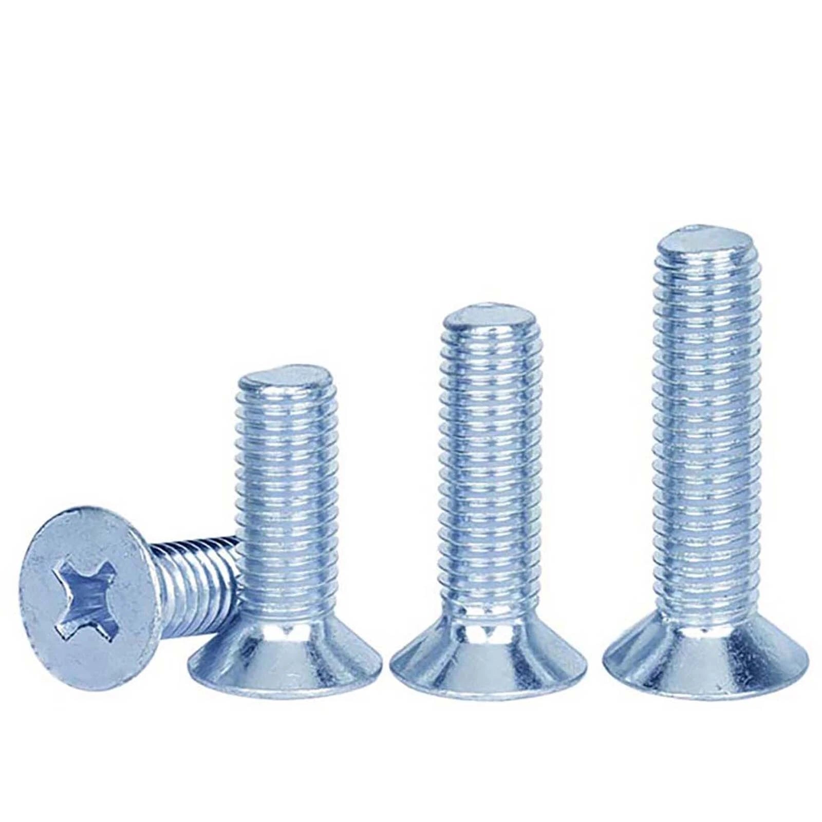 M3–M12 Zinc Plated Phillips Countersunk Machine Screws DIN 965 | Flat Head Bolts