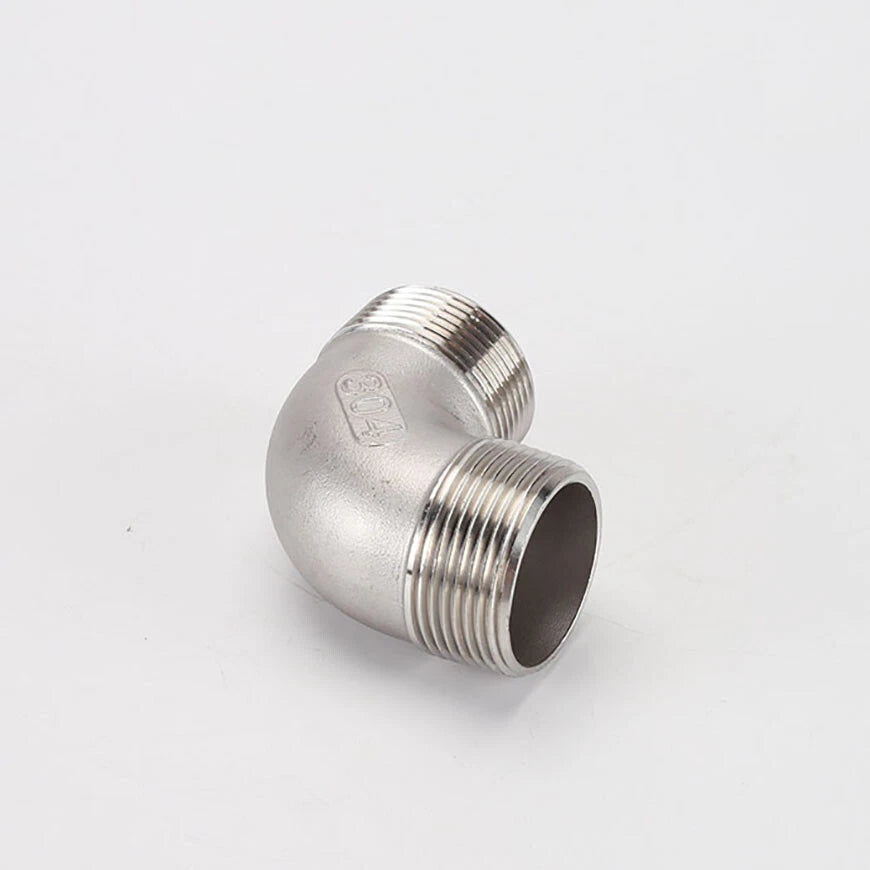 BSP 90° Elbow Pipe Fitting — 304/316 Stainless Steel, 1-1/4" to 4", FF / FM / MM