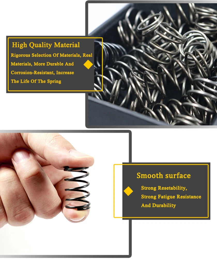 Compression Spring 2.5mm Wire Dia Springsteel Pressure Coil Springs All Lengths