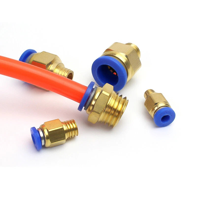 Pneumatic Push-to-Connect Fittings — Nylon Air Hose Tube Connectors, 22 Types